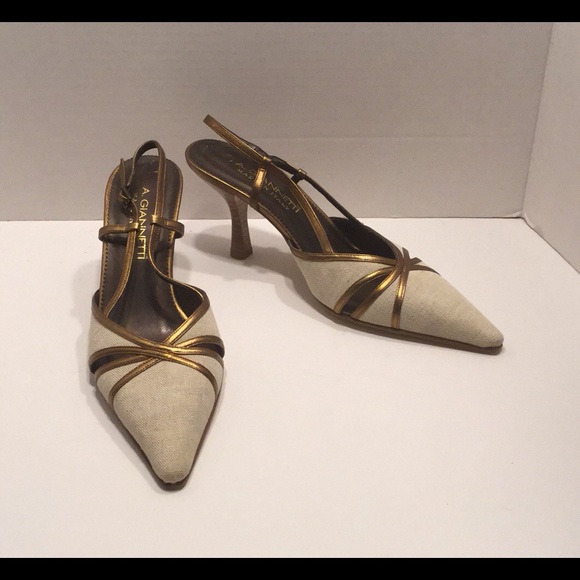 A. Giannetti Shoes - Leather/Fabric A. Giannetti Stacked Heels